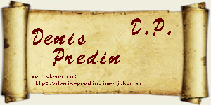 Denis Predin vizit kartica